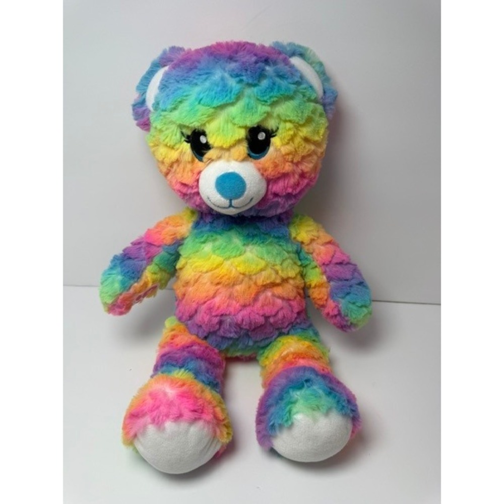 Build-A-Bear Workshop Rainbow Party Swirl Plush Teddy Bear Stuffed Animal‎ 0415